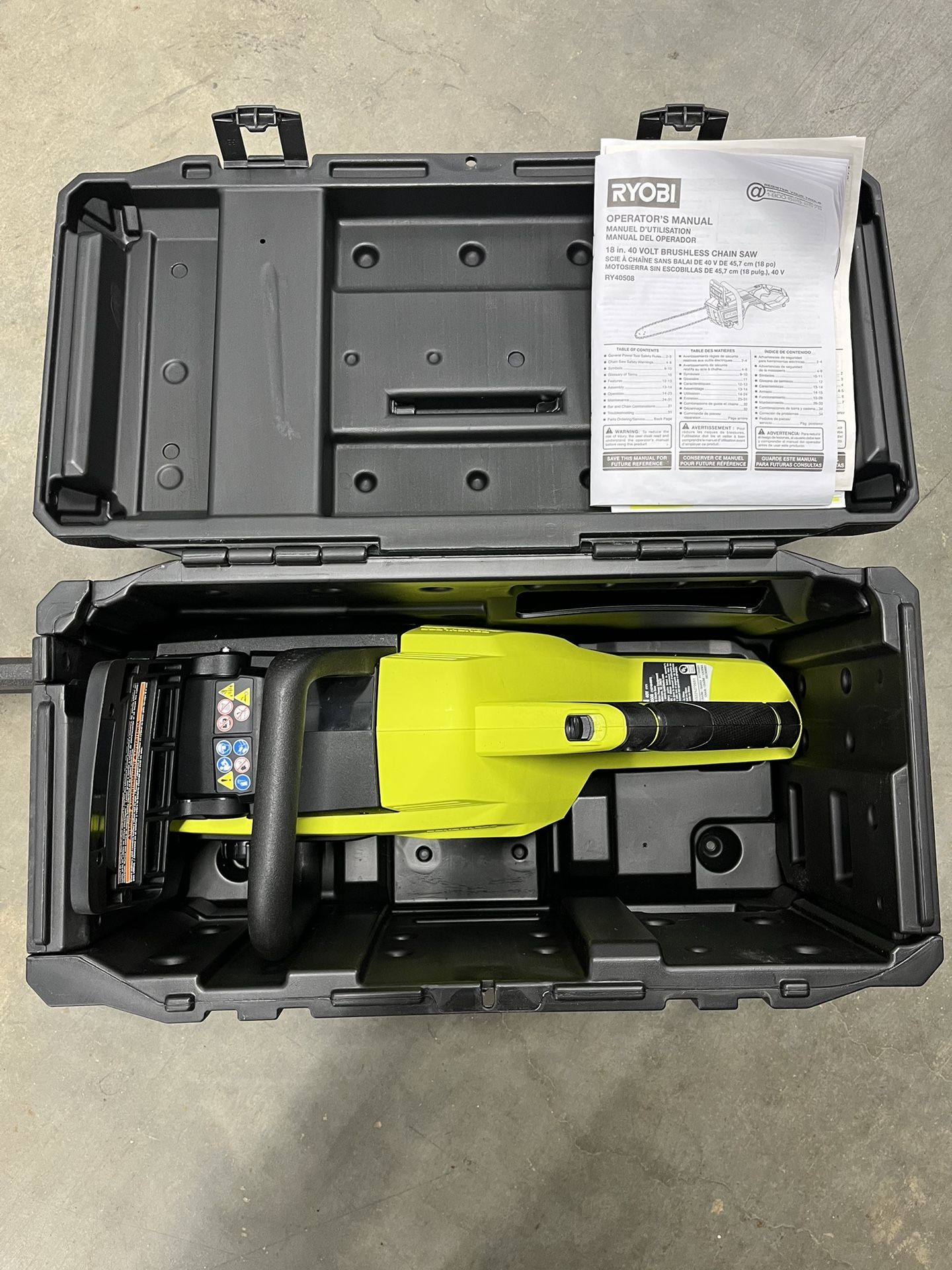 Ryobi 18” 40V Brushless Chainsaw