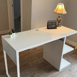 White Desk - includes Lamp & Decor