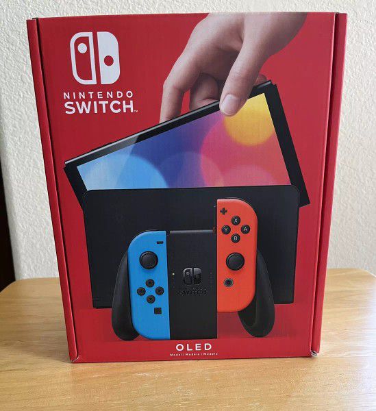 Nintendo Switch OLED New Neon Red Blue

