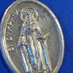 Vintage St Dymphna Pendant