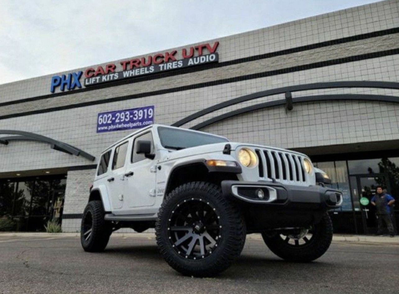 Jeep TJ CJ JK JL JT Wheels Tires Lights Audio Suspension Accessories Installations