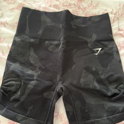 Black Gymshark Camo Shorts 