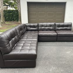 Sofa/Couch Sectional - Brown - Modular - Delivery Available 🚛
