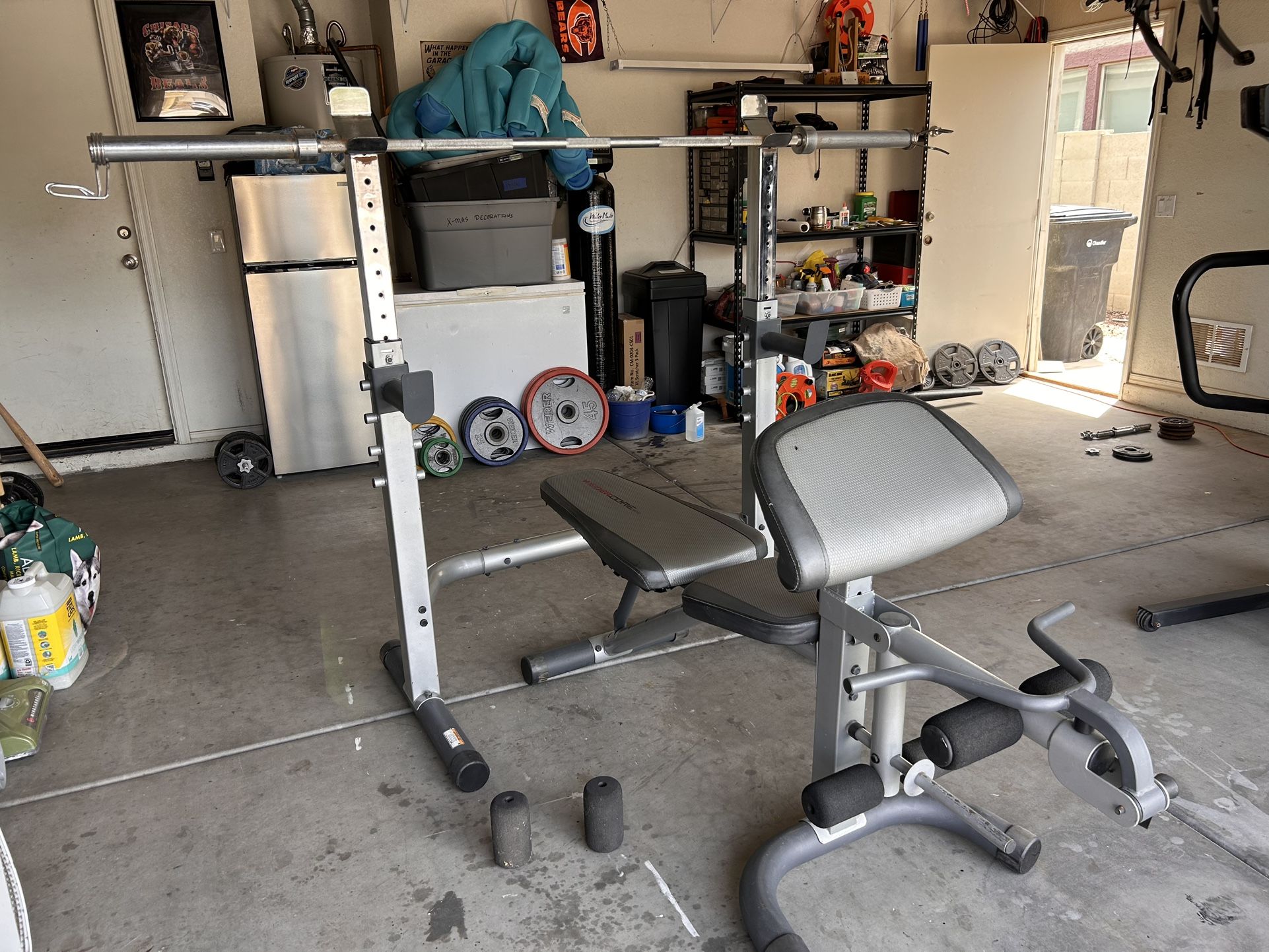 Workout bench & squat rack
