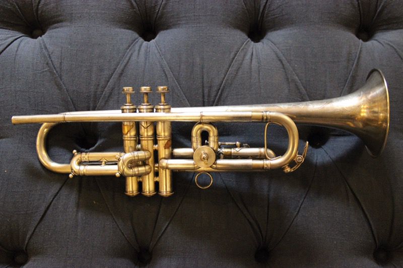 1915 Silver York and Sons Bb Trumpet / Long Cornet