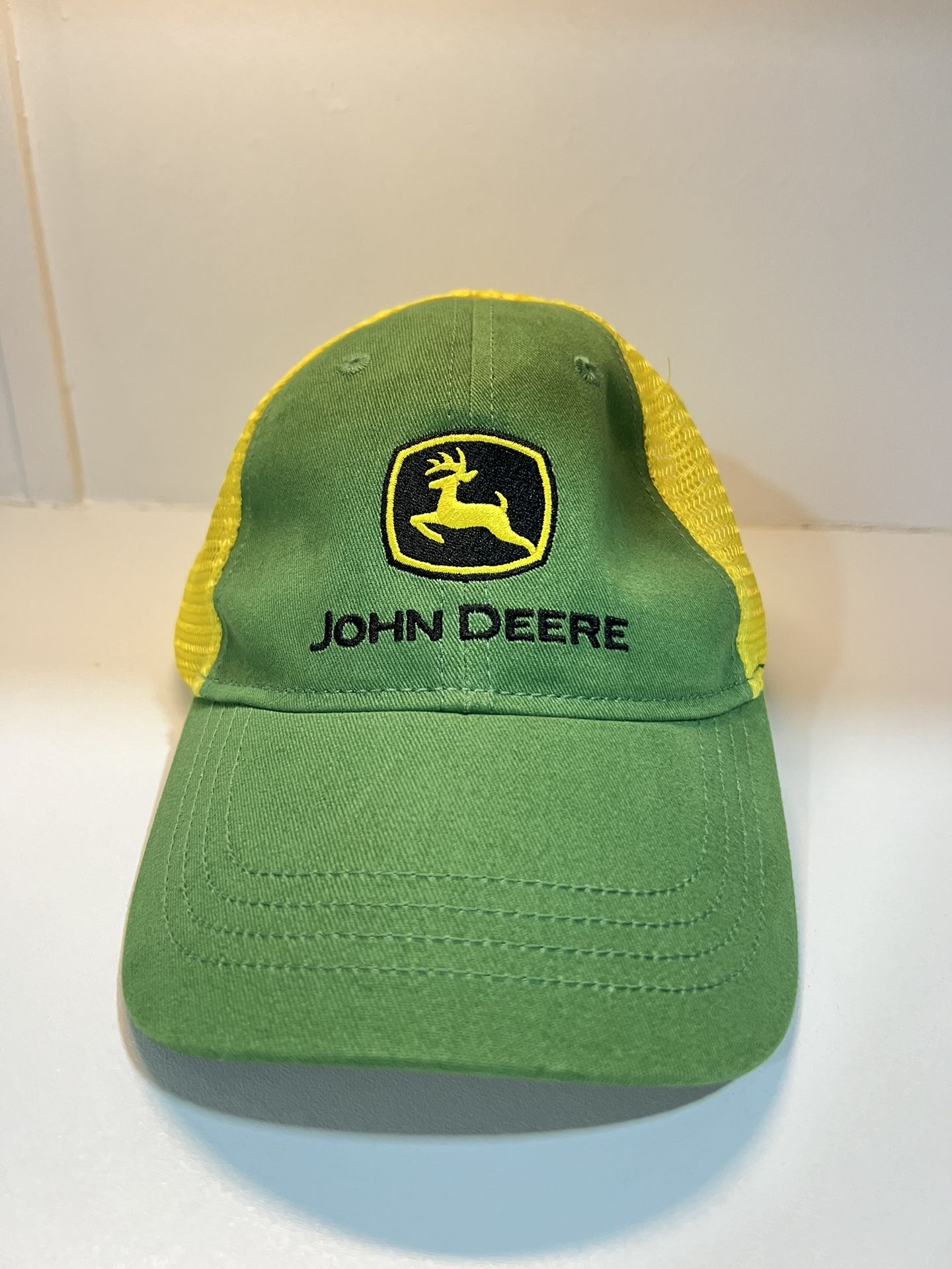 John Deere Green Yellow Mesh hat, adjustable  Youth size 