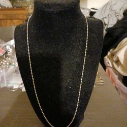 Sterling Silver Beaded Necklace 