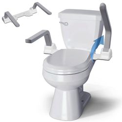 Toilet Safety Rails for Seniors, 500lb Heavy-Duty Toilet Safety Frame