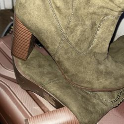 Navy Green Thigh Highs 