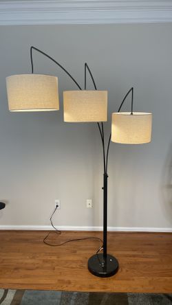 Brightech Trilage Arc Floor Lamp for Living Room