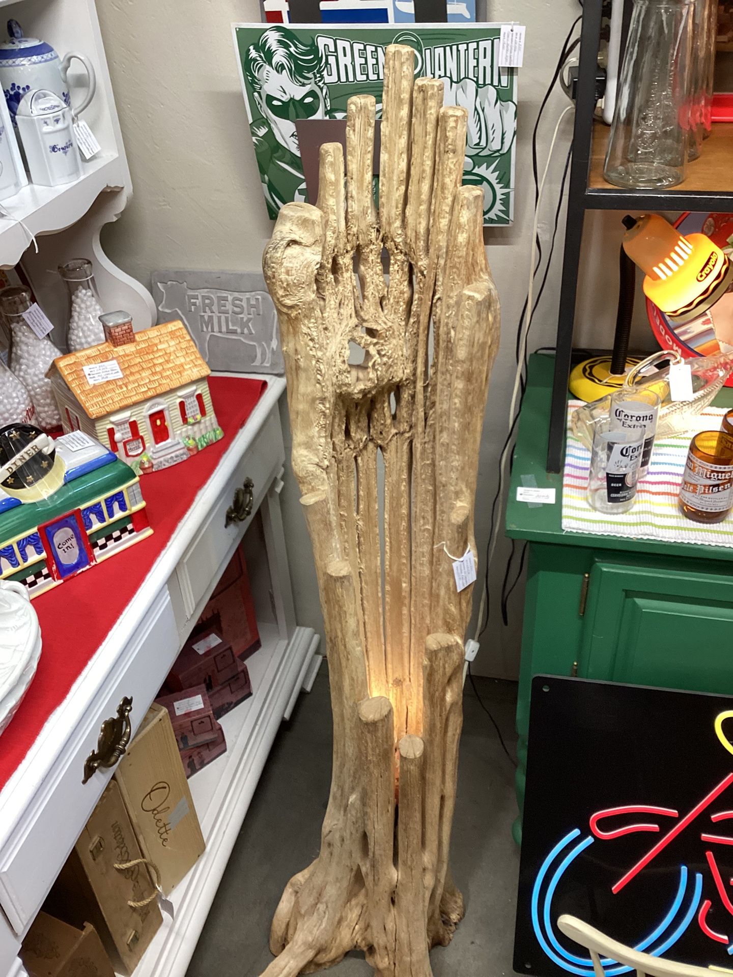 Saguaro Skeleton Floor Lamp 56”H
