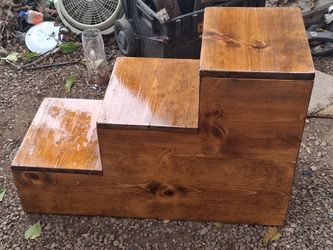 3-Step Wooden Pet Stairs
