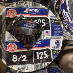 Romex 8/2 125ft $ 200