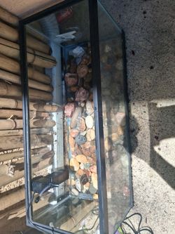 10 Gallon Fish Aquarium/ selected Rocks
