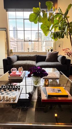 Marguerite 90” black boucle sofa- CB2