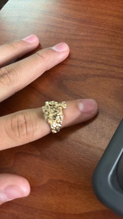 Gold-Tone Nugget Style Ring