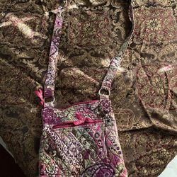 Vera Bradley Floral Pink Crossbody Purse