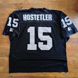 Los Angeles Raiders Starter Authentic Jersey Jeff Hostetler Size XL Stitched 1990s Throwback 