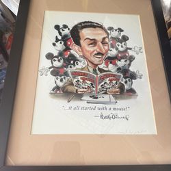 Ed Wexler Walt Disney Mickey Mouse Print It All Started With A Mouse 11x14