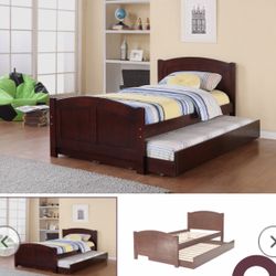 Twin Bed Frame With Trundle Not Including Mattress 