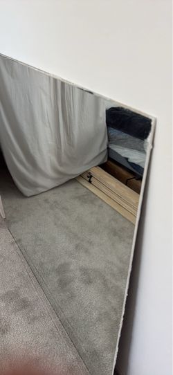 Large Frameless Floor Mirror