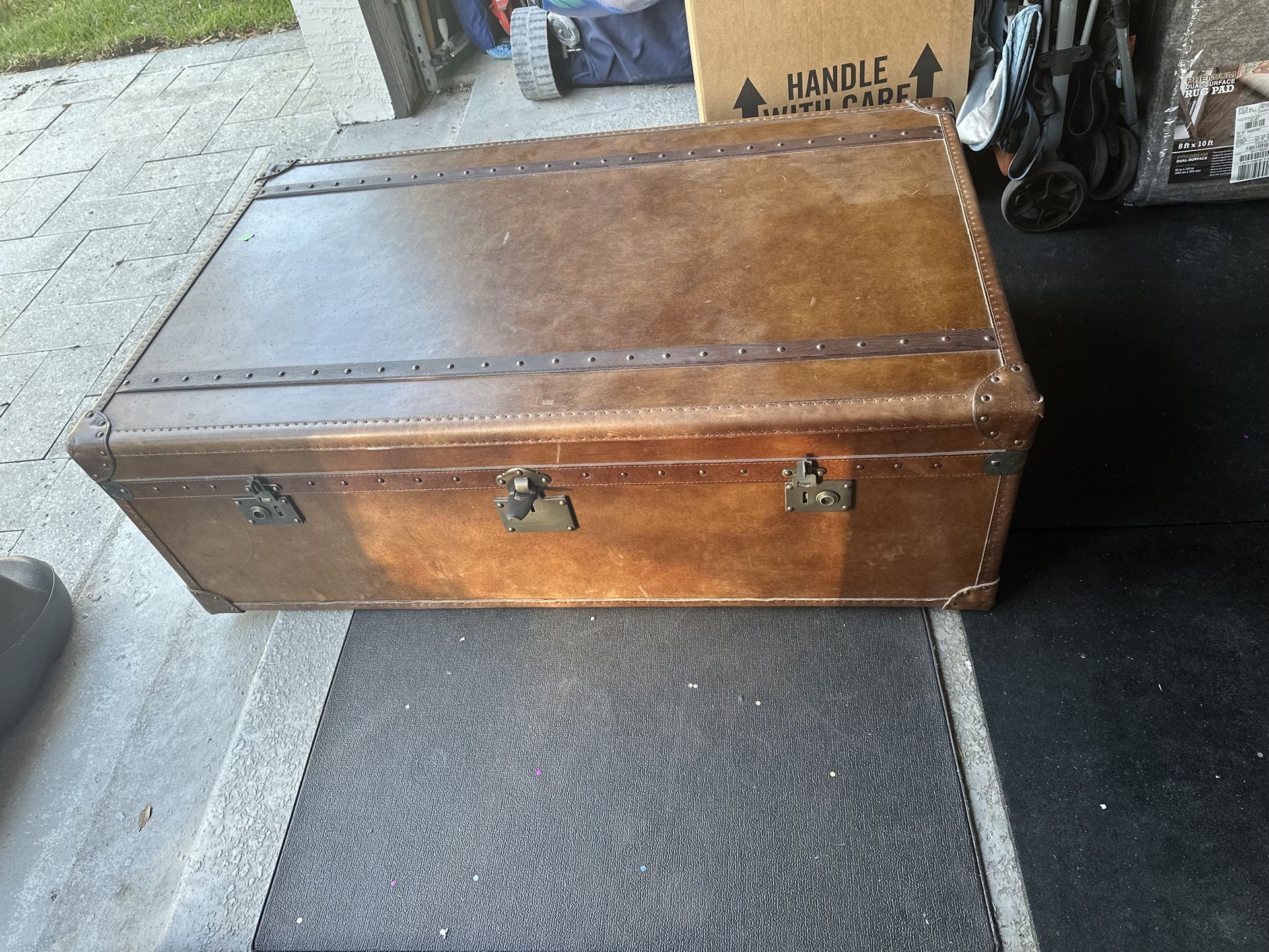 Restoration Hardware Steamer Trunk Coffee Table
