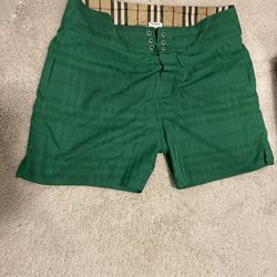 Mens Medium Burberry Swim Trunks