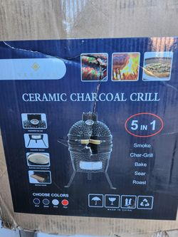 Is miniature ceramic charcoal gri ll 11"