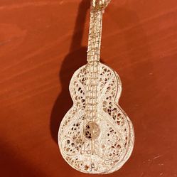 Sterling Silver Guitar Pin