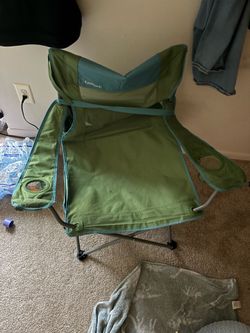 Camping chair desk and monitor