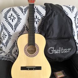 Beginner Acoustic Guitar Bundle w/ Case & Accessories