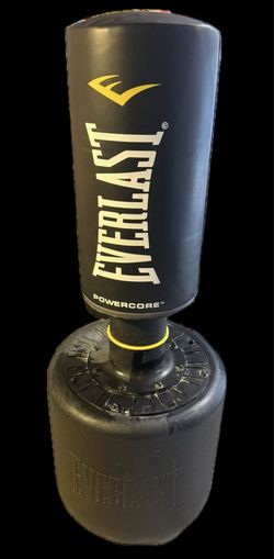 Everlast punching bag stand with gloves
