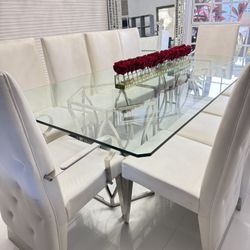 10 White formal Dining Room Chairs $200 Each 
