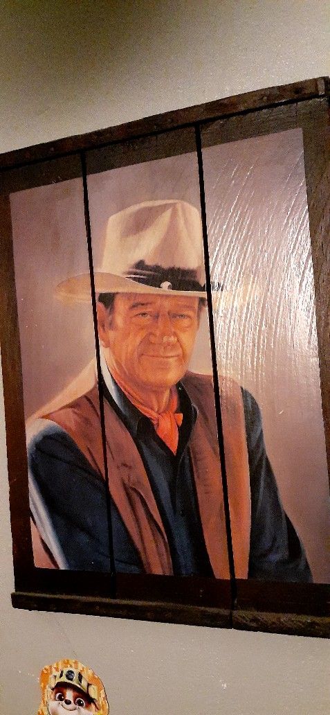 John Wayne Wood Picture