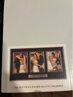 Our wedding day - 3 photo collage frame