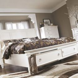 king size bed set with memory foam mattress 