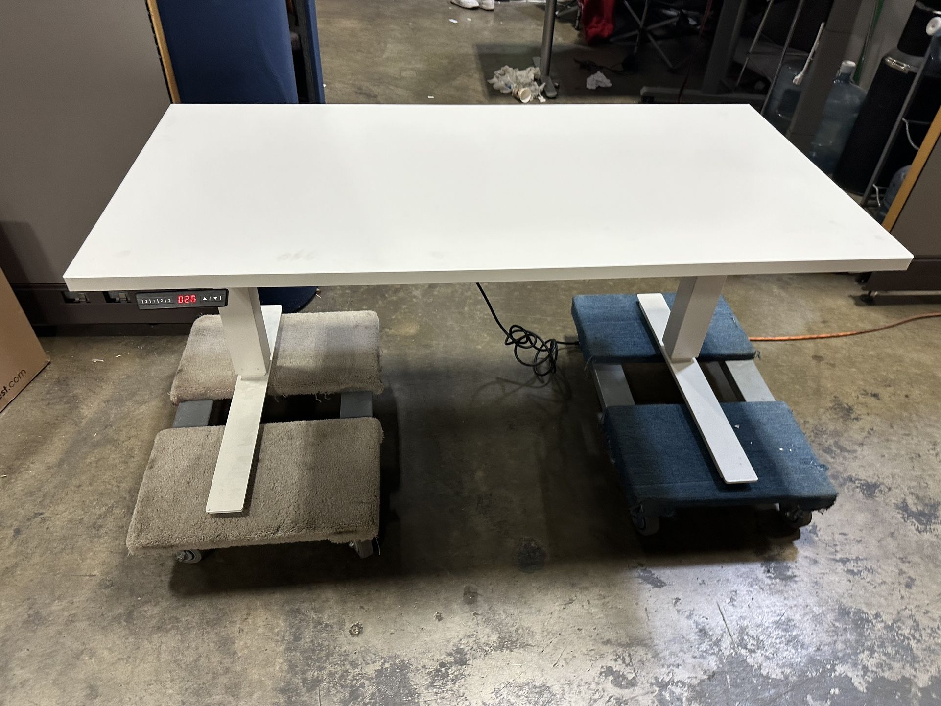 60x30 Haworth Standing Desk! Electric Height Adjustable Table! We Also Have Monitor Arms And File Cabs!
