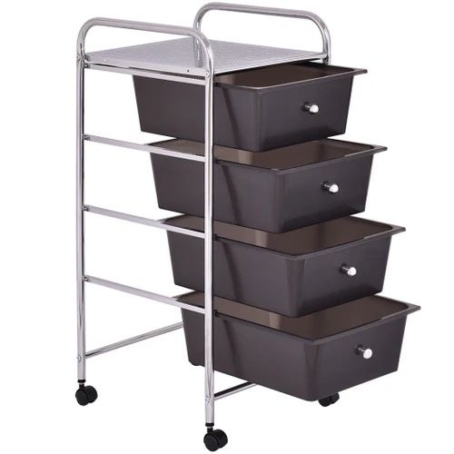 4 Drawers Metal Rolling Storage Cart (New In Box)🤩👈🏻👈🏻💥✨✨