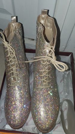Beautiful crystal boots brabrand new in box