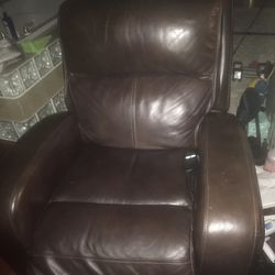 Electric Recliner Real Leather.