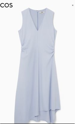 Cos Gathered Asymmetric Midi Dress