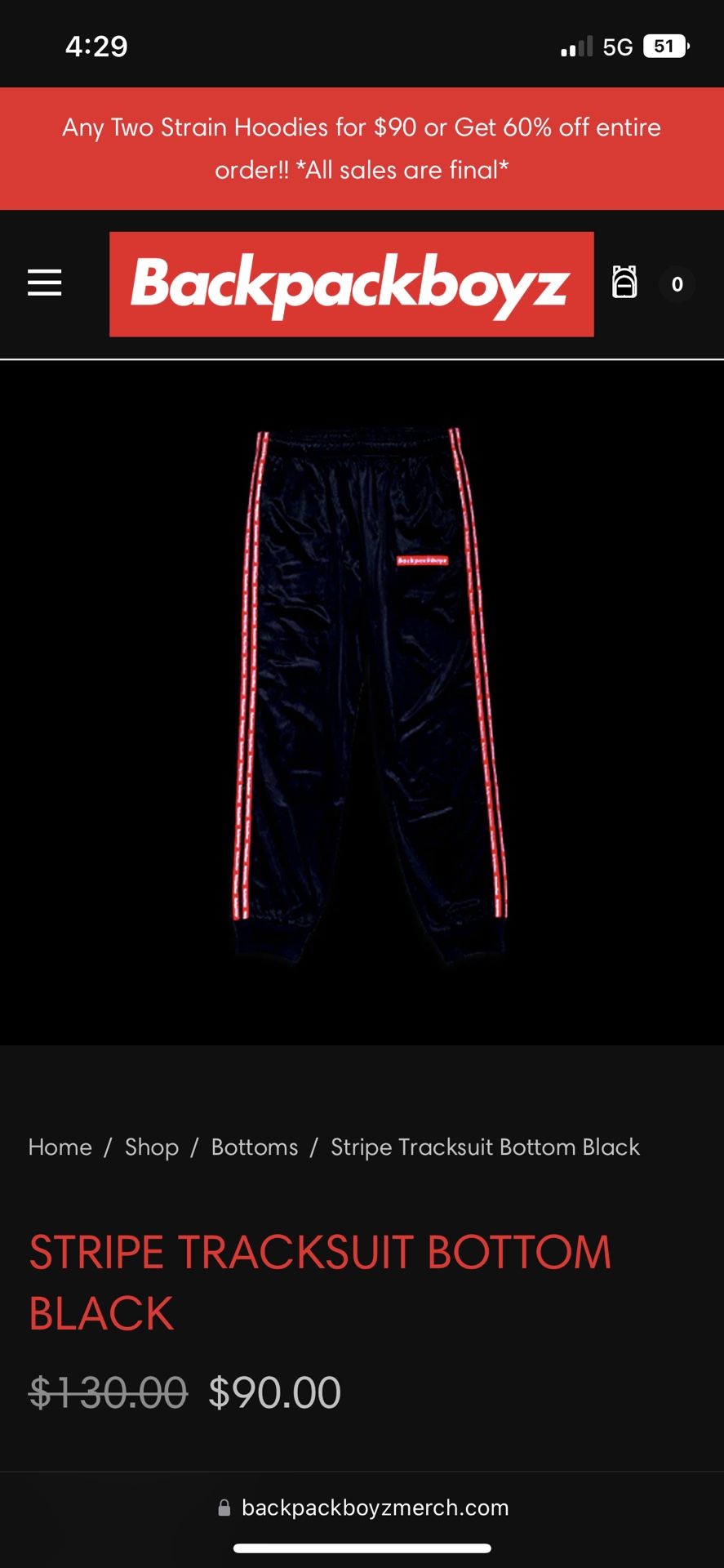 Backpack Boyz Apparel Sweats