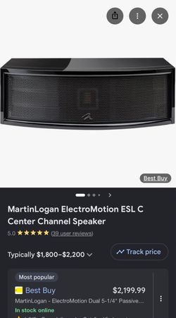 MartinLogan ElectroMotion ESL C Center Channel Speaker