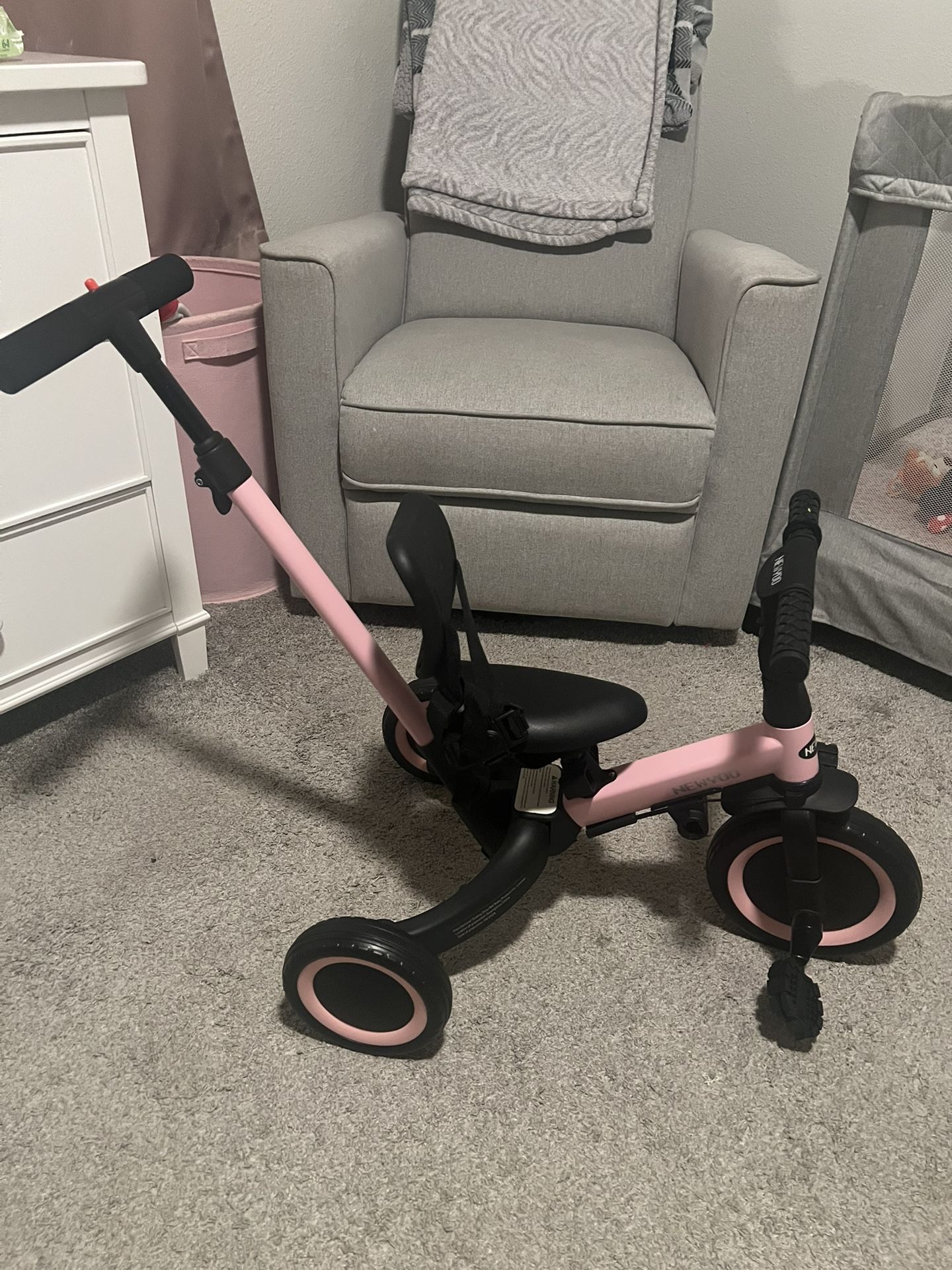 Toddler Push Bike W/Handle