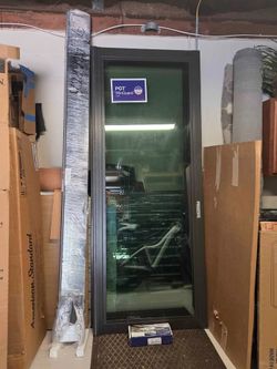 Brand New 106W x 95.5H PGT Impact Sliding Door with Frame/Tracks, Handles.