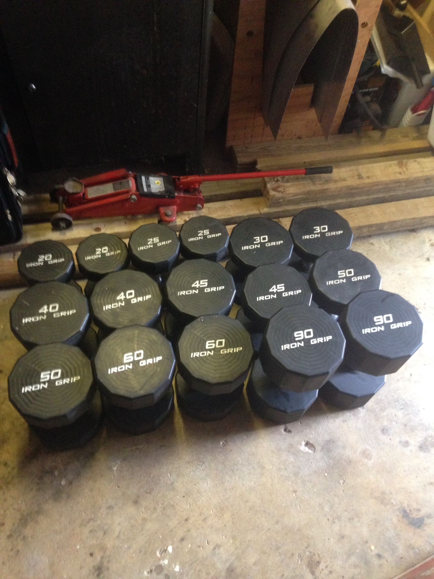 Iron grip commercial urethane dumbbells