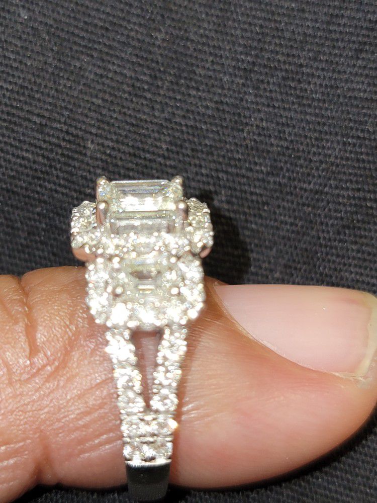2 CT. T.W. Certified Emerald-Cut Diamond Engagement Ring