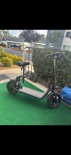 Black Electric Scooter with Seat