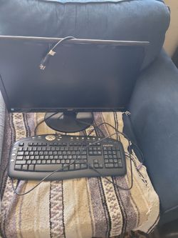 Monitor and keyboard