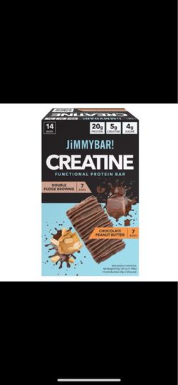 JIMMYBAR Creatine Functional Protein Bar Variety Pack, 14 Bars, 2.05 oz Each